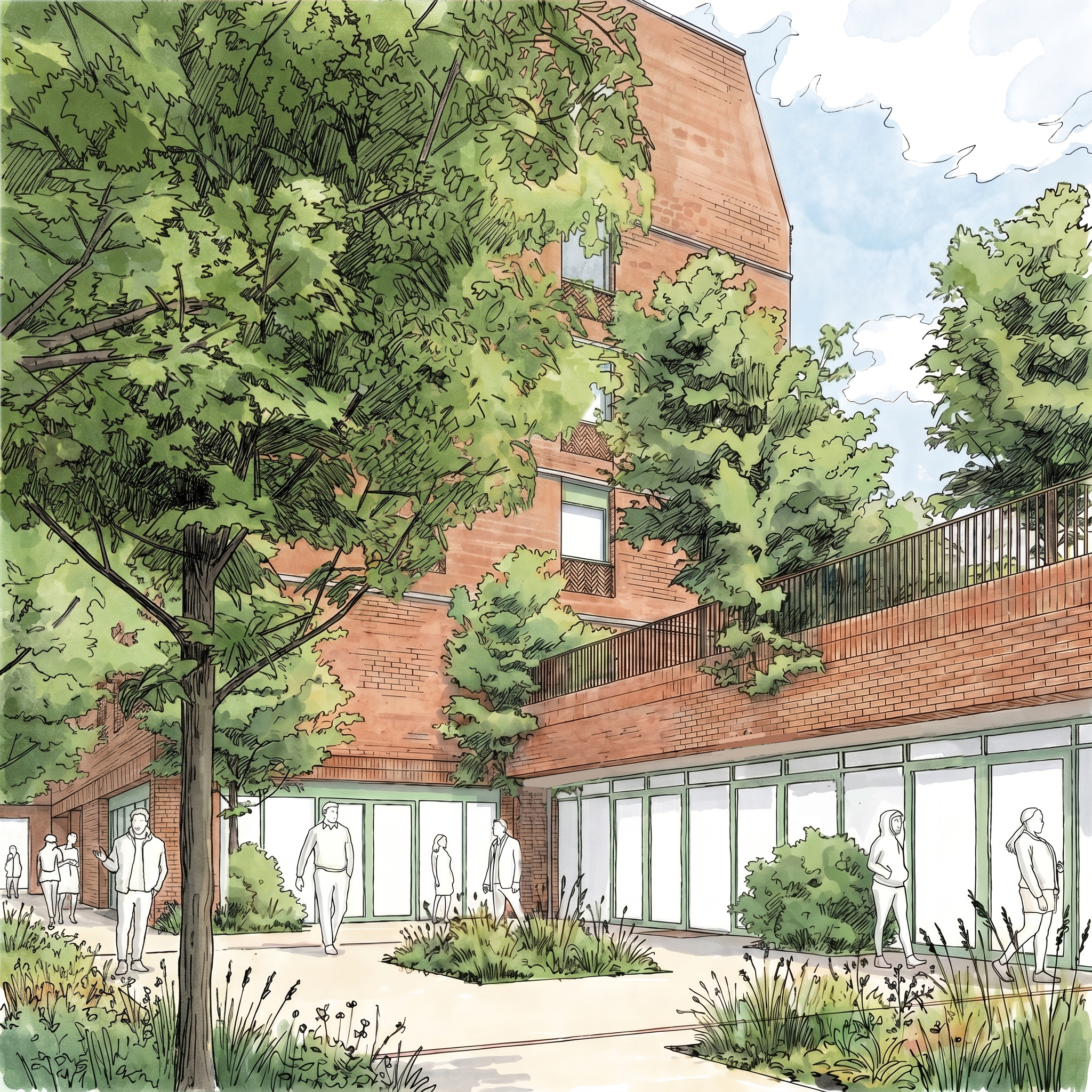 Illustration of the proposed internal courtyard